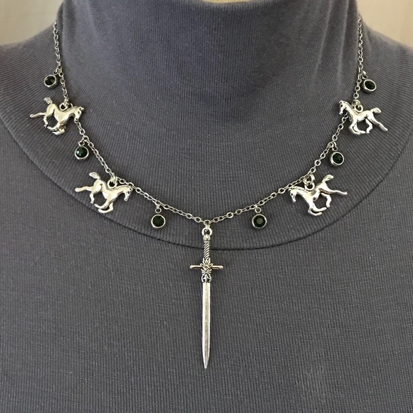 Éowyn's Necklace Lord of the Rings Warrior of Rohan Handmade Necklace, Sword - Picture 3 of 16